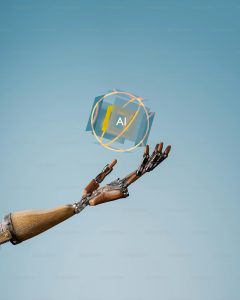 Modern AI technology dashboard for visa applications